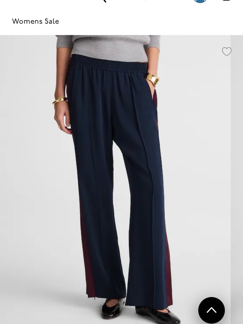Pull-On Bootcut Track Pant - Navy